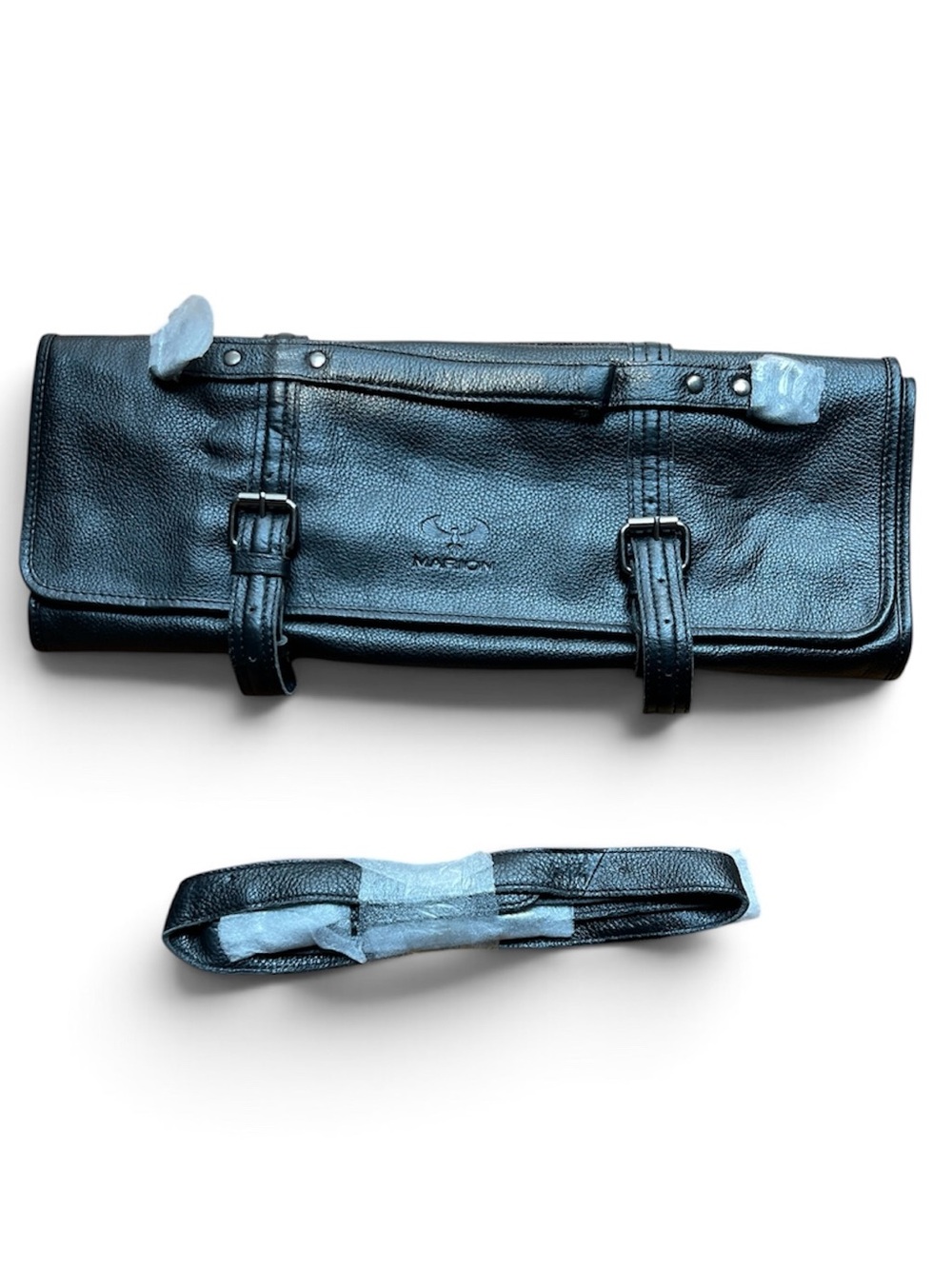 New Marion Le Kangou Genuine Calf Leather Knife Roll 8 Pocket Chef Knife Case